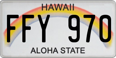 HI license plate FFY970