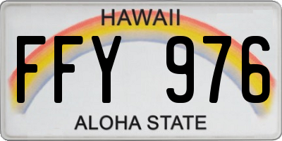 HI license plate FFY976