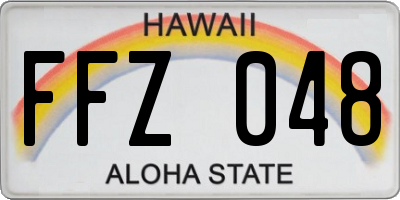 HI license plate FFZ048