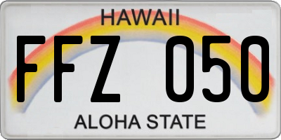 HI license plate FFZ050
