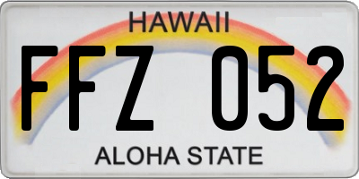 HI license plate FFZ052