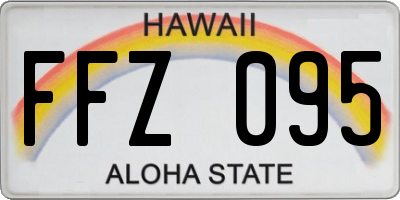 HI license plate FFZ095