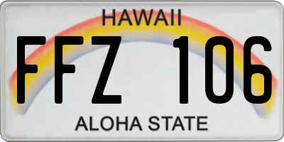 HI license plate FFZ106