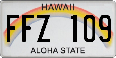 HI license plate FFZ109