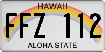 HI license plate FFZ112