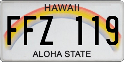 HI license plate FFZ119