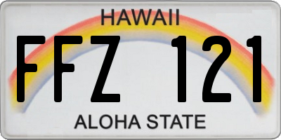 HI license plate FFZ121