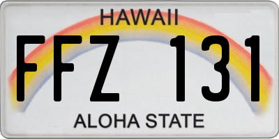 HI license plate FFZ131