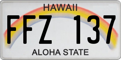 HI license plate FFZ137