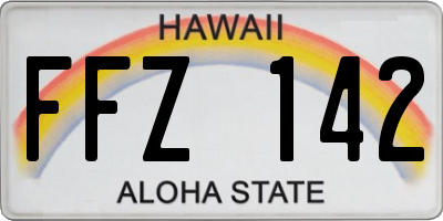 HI license plate FFZ142