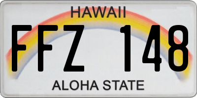 HI license plate FFZ148