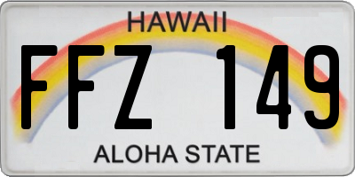 HI license plate FFZ149