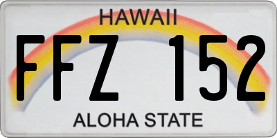 HI license plate FFZ152