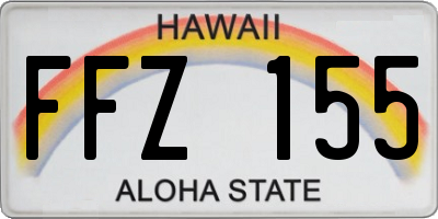 HI license plate FFZ155