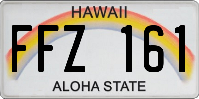 HI license plate FFZ161