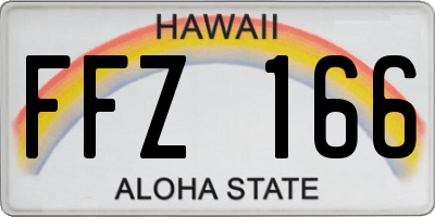 HI license plate FFZ166