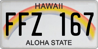 HI license plate FFZ167