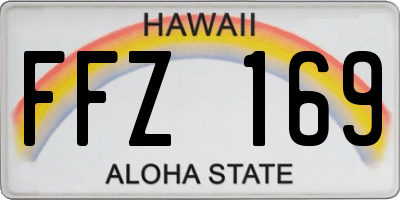 HI license plate FFZ169