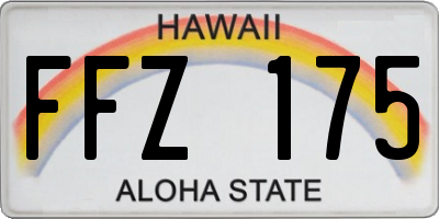 HI license plate FFZ175