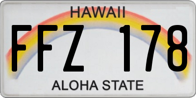 HI license plate FFZ178