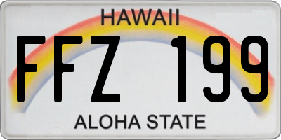 HI license plate FFZ199