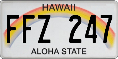 HI license plate FFZ247