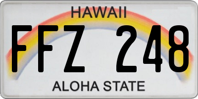 HI license plate FFZ248