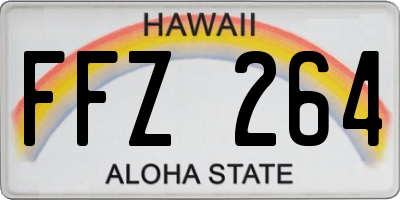 HI license plate FFZ264