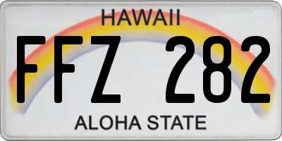 HI license plate FFZ282