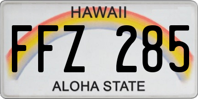 HI license plate FFZ285