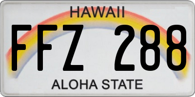 HI license plate FFZ288