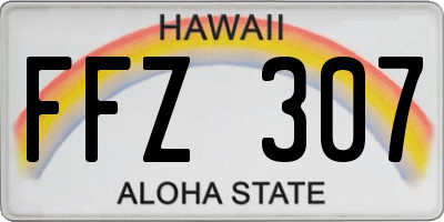 HI license plate FFZ307