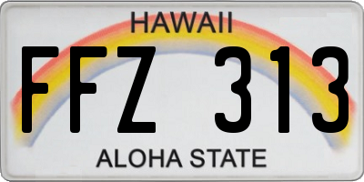 HI license plate FFZ313
