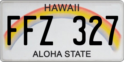 HI license plate FFZ327