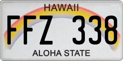 HI license plate FFZ338