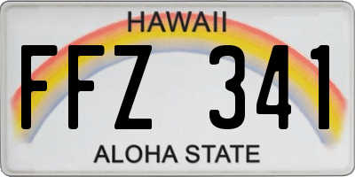 HI license plate FFZ341