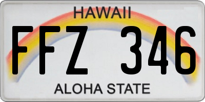 HI license plate FFZ346