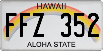 HI license plate FFZ352