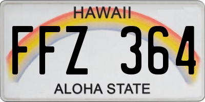 HI license plate FFZ364