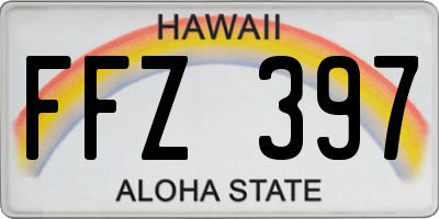 HI license plate FFZ397