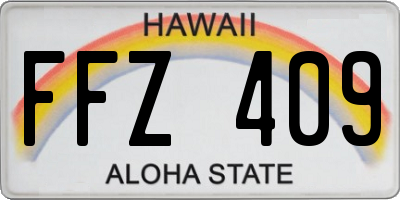 HI license plate FFZ409