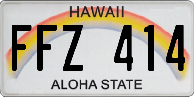 HI license plate FFZ414