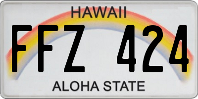 HI license plate FFZ424