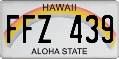 HI license plate FFZ439