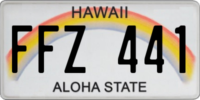 HI license plate FFZ441