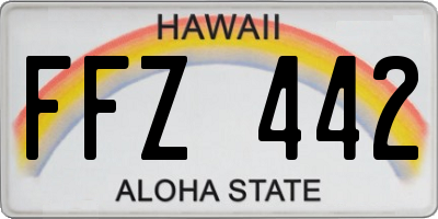 HI license plate FFZ442