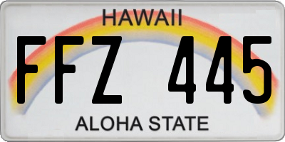 HI license plate FFZ445