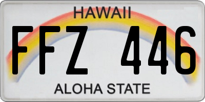 HI license plate FFZ446