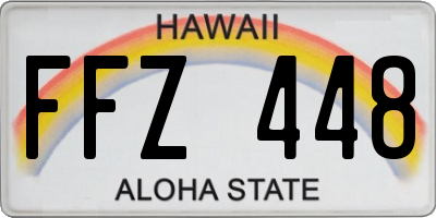 HI license plate FFZ448