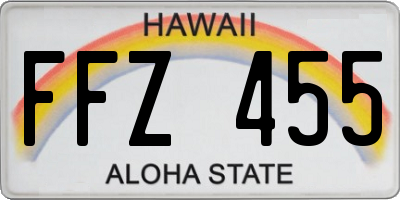 HI license plate FFZ455